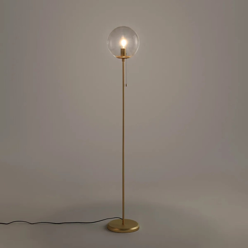 Staande lamp in messing en glas, Moricio