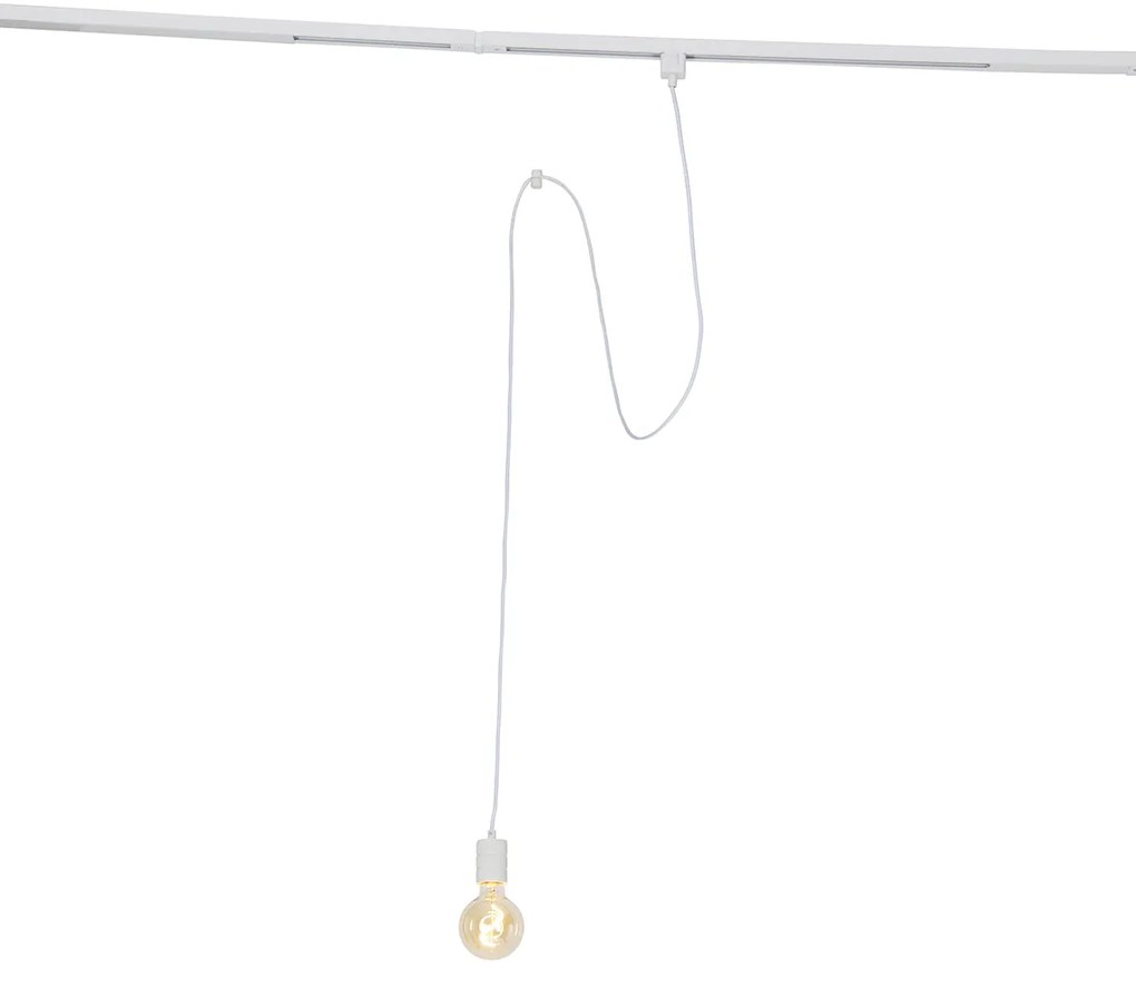 Hanglamp wit voor railsysteem 1-fase - Iconic Cavalux