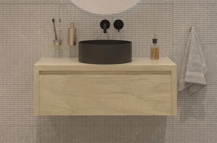 Gliss Design Ares badmeubel 90cm corn silk zonder waskom