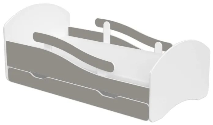 Peuter Wit grijs Eenpersoonsbed Oscar - Voor kinderen Kinderen Peuter Junior 5056231702416 Children's Beds Home, 140x70, Nee, Geen Children's Beds Hom