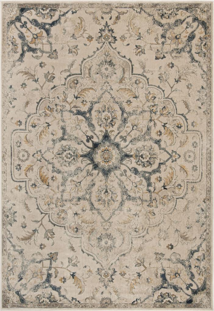 Safavieh | Vintage vloerkleed Desiree 100 x 140 cm crème, lichtblauw vloerkleden viscose, katoen, polyester vloerkleden & woontextiel vloerkleden
