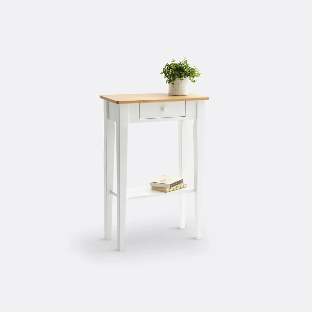 Wandtafel 1 lade in massief dennenhout, Alvina