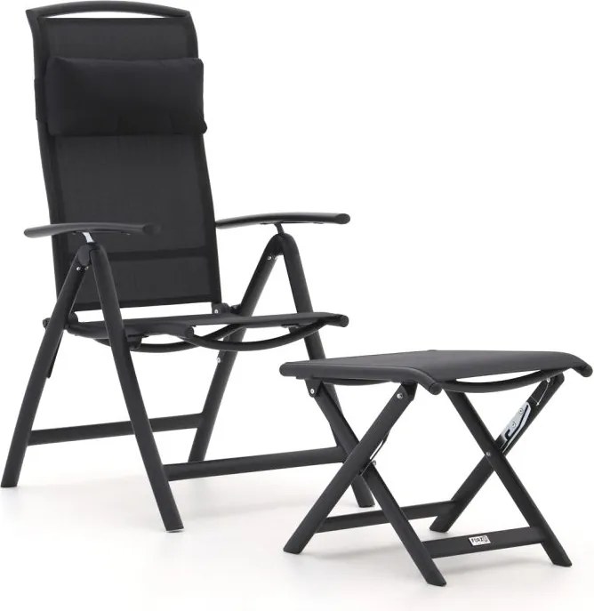 Verstelbare tuinstoel | Forza  Capri | Aluminium | Grijs | Kees Smit Tuinmeubelen