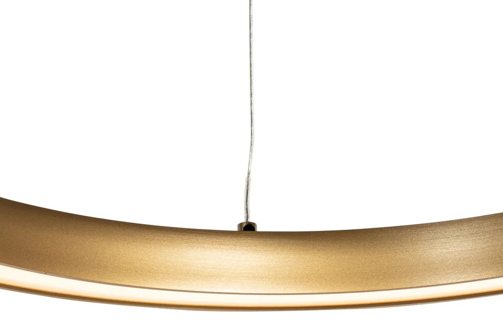 Eettafel / Eetkamer Hanglamp goud 40cm incl. LED 3-staps dimbaar - Girello rond Binnenverlichting Lamp