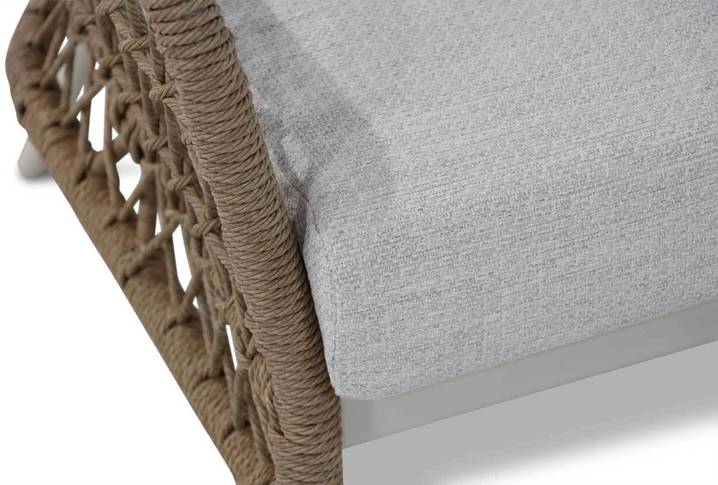 Stoel en Bank Loungeset 5 personen Wicker/Aluminium/Aluminium/wicker Taupe Coco Bali