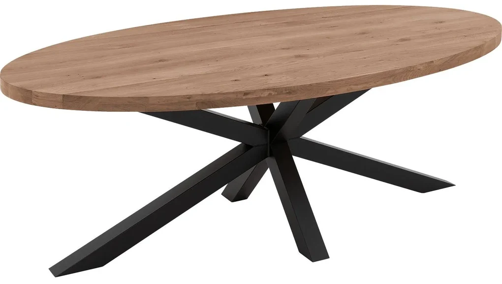 Goossens Eettafel Blade, Strak blad ovaal 260 x 120 cm 6 cm dik