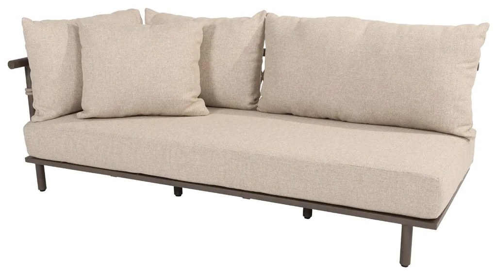 4 Seasons Outdoor Ezra chaise loungebank terre met love island XL Loungebank   bruin weerbestendig