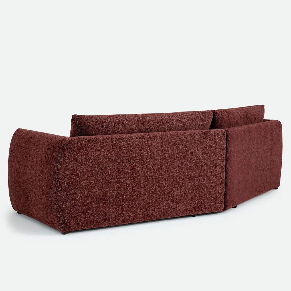 5-zits trapezebank in gemêleerde chenille, EDITH