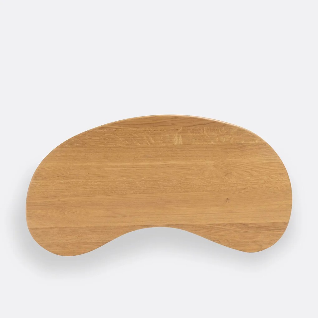 Organische salontafel, massief eiken, lengte 118 cm, RODI