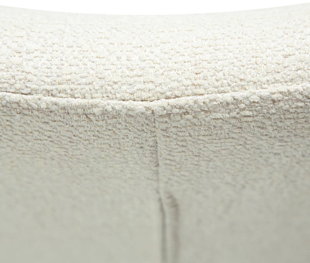Dan-Form Glam Luxe Eetkamerstoel Boucle Wit En Antique Brass