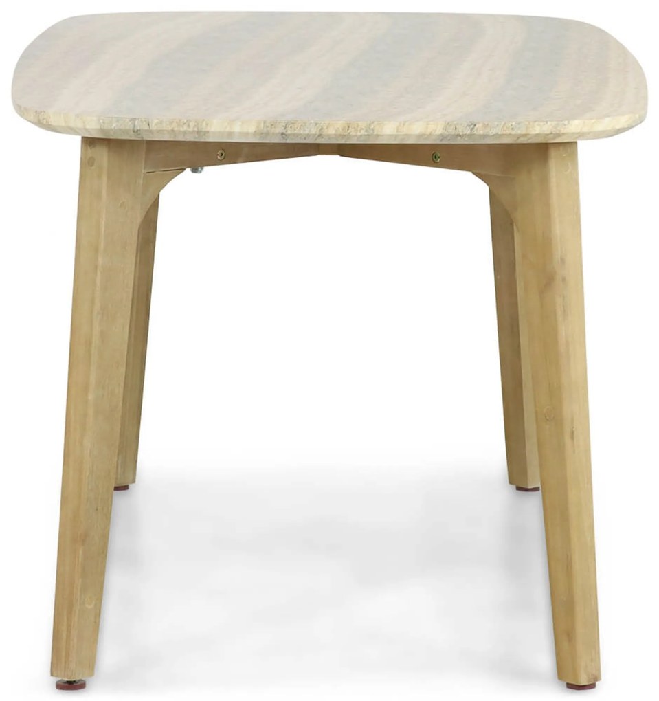 Dining Tuintafel rechthoekig 170 x 90 cm Eucalyptus hout Naturel teak Almeria