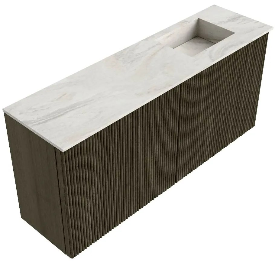 Mondiaz Joya DLux 90cm toiletmeubel shadow met wastafel faye rechts zonder kraangat ostra