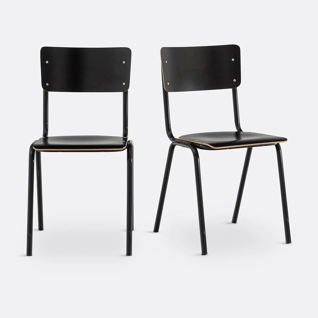 Set van 2 stapelbare schoolstoelen Hiba