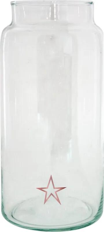 Vaas Star L - Handgemaakt - Glas - Ø10 x 18 cm - Koper