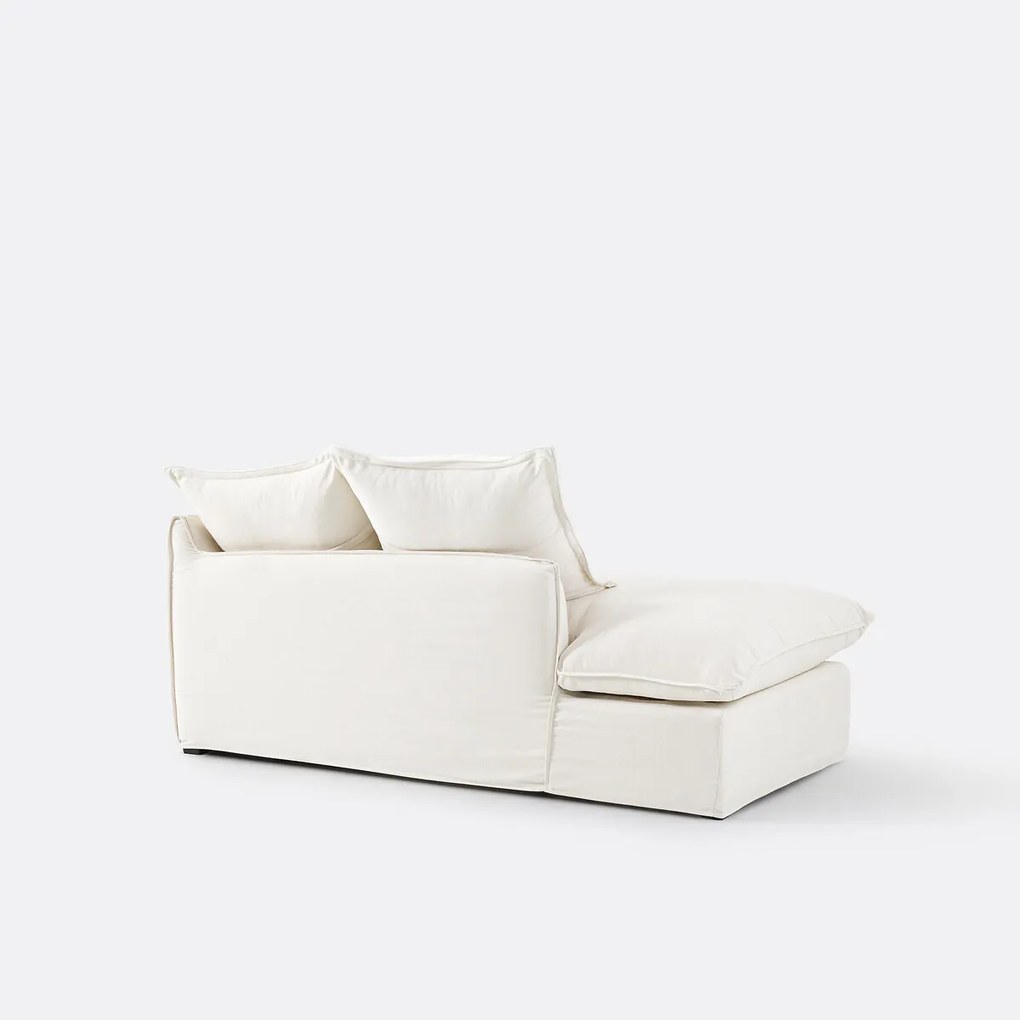 Longchair links, afneembare hoes, in gemêleerd polyester, ODNA