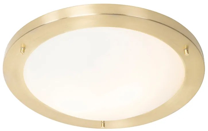 Buitenlamp Moderne plafonnière goud 41 cm IP44 - Yuma Modern E27 IP44 Buitenverlichting rond Lamp