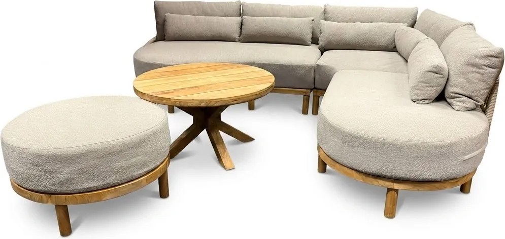 Showroommodel Serena hoek loungeset 5-delig Teak