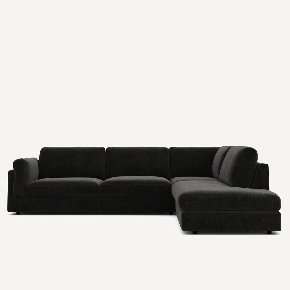 Omvormbare hoekbank, chenille fluweel, CÉSAR