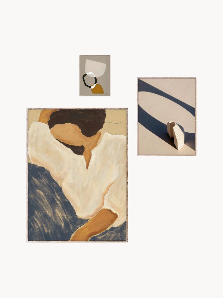 Posters Artwall no. 01 met lijst, 3-delig