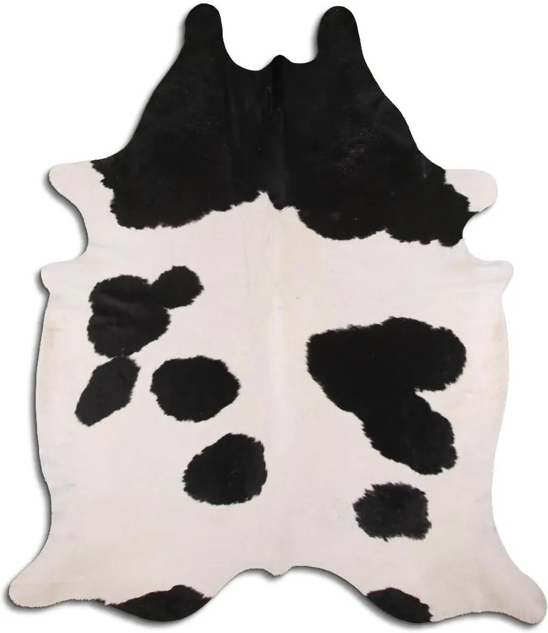 Dutch by Design | Koeienhuid Carmelita lengte 200 cm x breedte 200 cm wit, zwart koeienhuiden koeienhuid vachten vloerkleden | NADUVI outlet