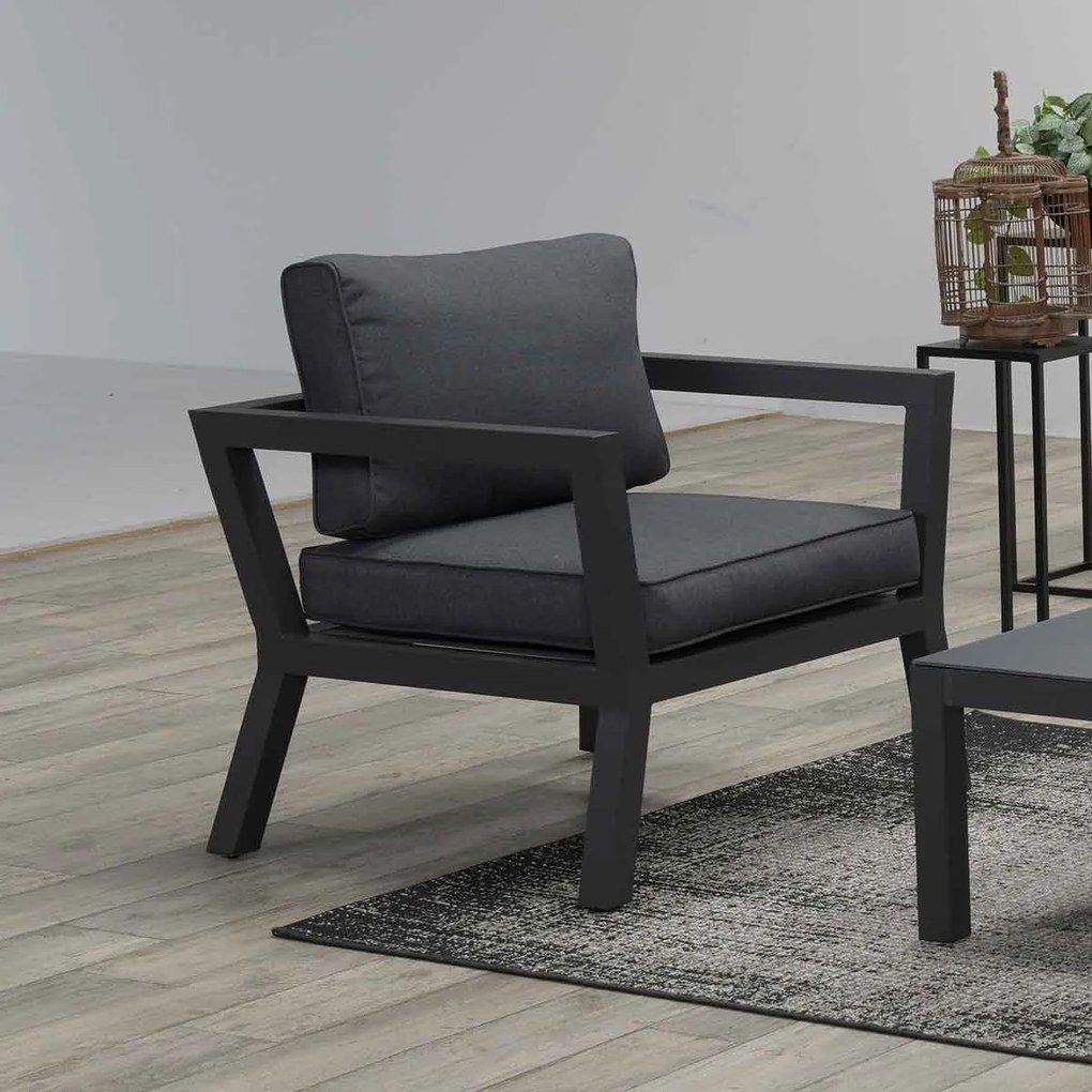 Garden Impressions San Luis loungeset 5-delig - donker grijs