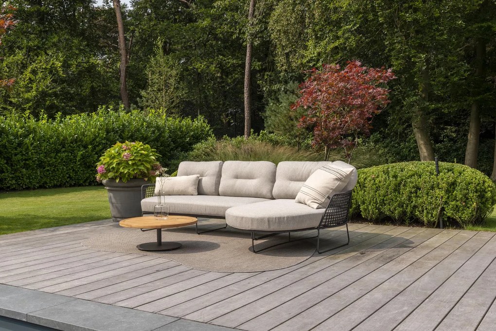 Taste by 4 Seasons Rhodos chaise loungebank antraciet  Loungebank    antraciet weerbestendig