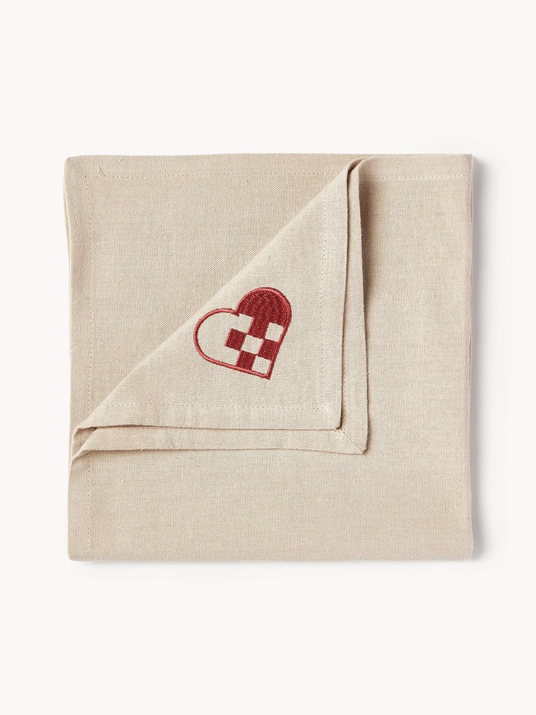 Stoffen servetten Bomuld, 4-delig