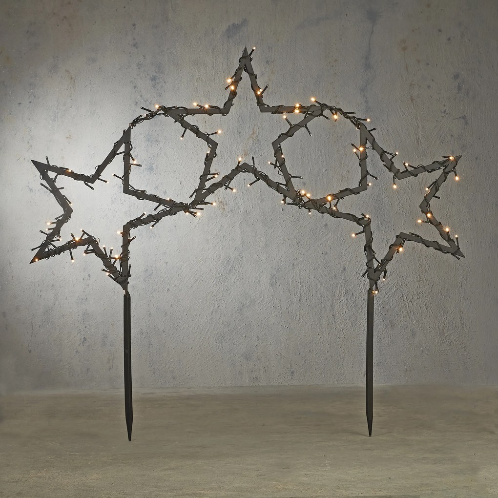 Kerst prikspot sterren incl. LED met 8 standen en timer - Rudolph