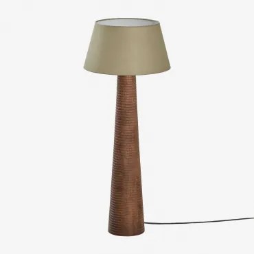 Malva Mangohouten Vloerlamp ↑70 Cm & Saliegroen Ø40 Cm Monaco - Sklum