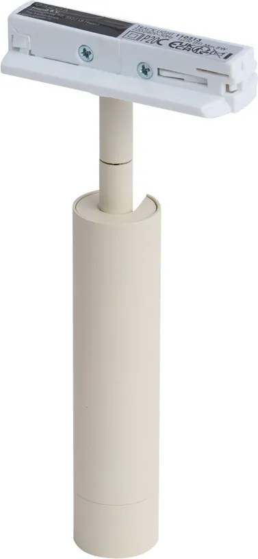 Moderne spot beige met wit voor railsysteem 1-fase - Iconic Ivy