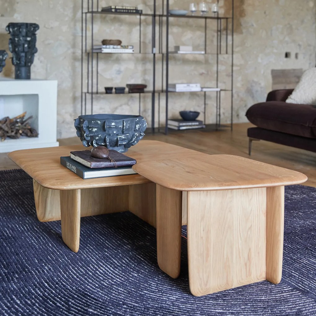 Salontafel in massief eik, groot model, Iloss