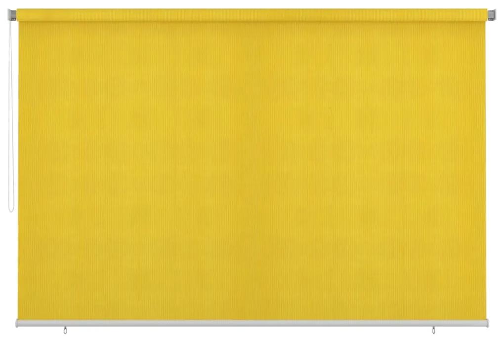 vidaXL Rolgordijn voor buiten 350x230 cm geel