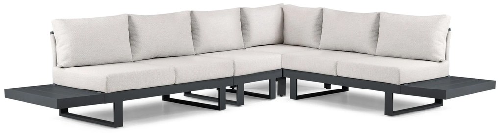 Hoek loungeset 6 personen Aluminium Grijs  Lifestyle Garden Furniture Lorenzo