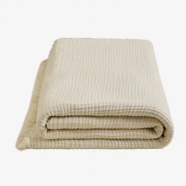 Jobert Katoenen Gaas Sprei Beige – Crème & Bed 90/105cm (180 X 250 Cm) - Sklum