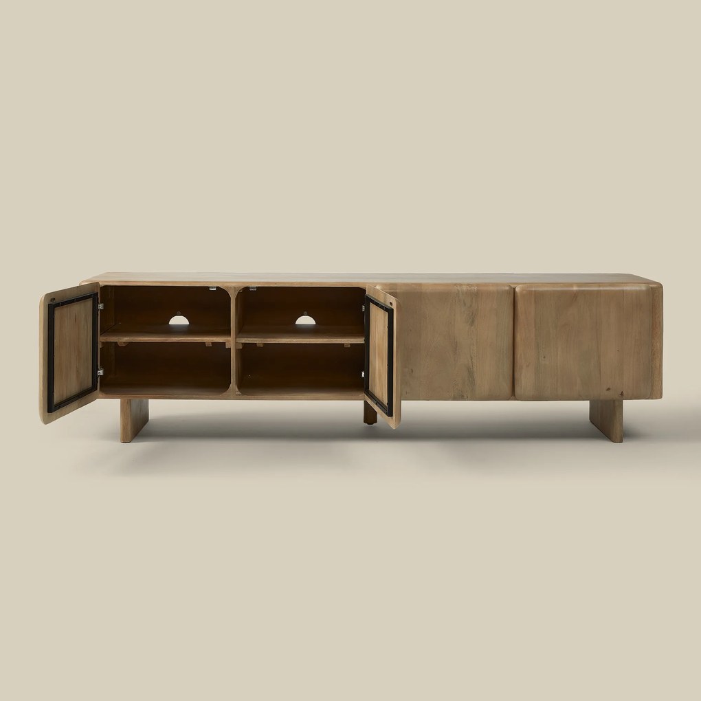 Tv-meubel Gebleekt Eiken 200 Cm - 200x45x55cm.