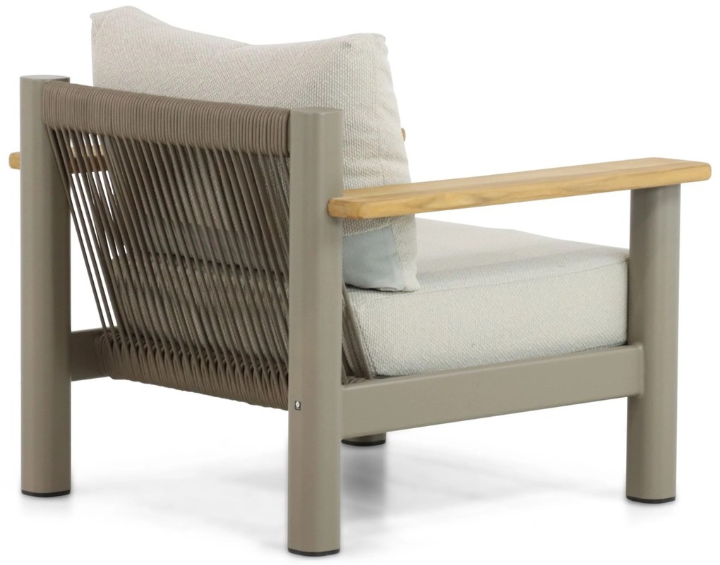 Stoel en Bank Loungeset 5 personen Aluminium/Rope Taupe  Santika Furniture Santika
