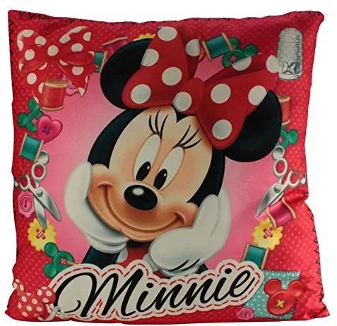 Kussen Minnie Mouse 35 x 35 cm polyester rood