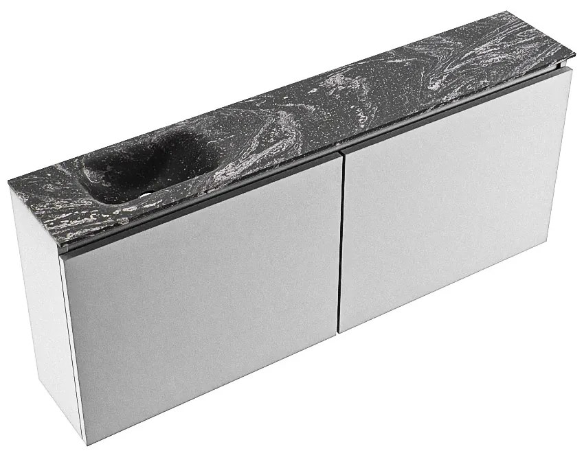 Mondiaz Ture DLux toiletmeubel 120cm plata met wastafel lava links zonder kraangat