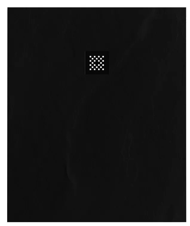 Brauer Asteroid douchevloer 100x120cm mineraalmarmer zwart mat