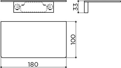 Clou Sjokker planchet 18cm zwart mat