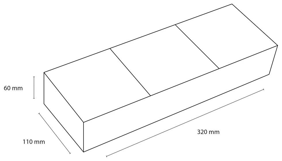 Differnz lade organizer 32x11x6cm grijs