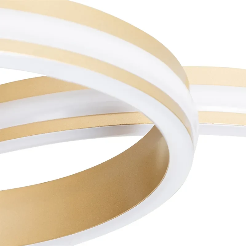 Plafondlamp messing incl. LED 3-staps dimbaar 4-lichts - Navara Design rond Binnenverlichting Lamp