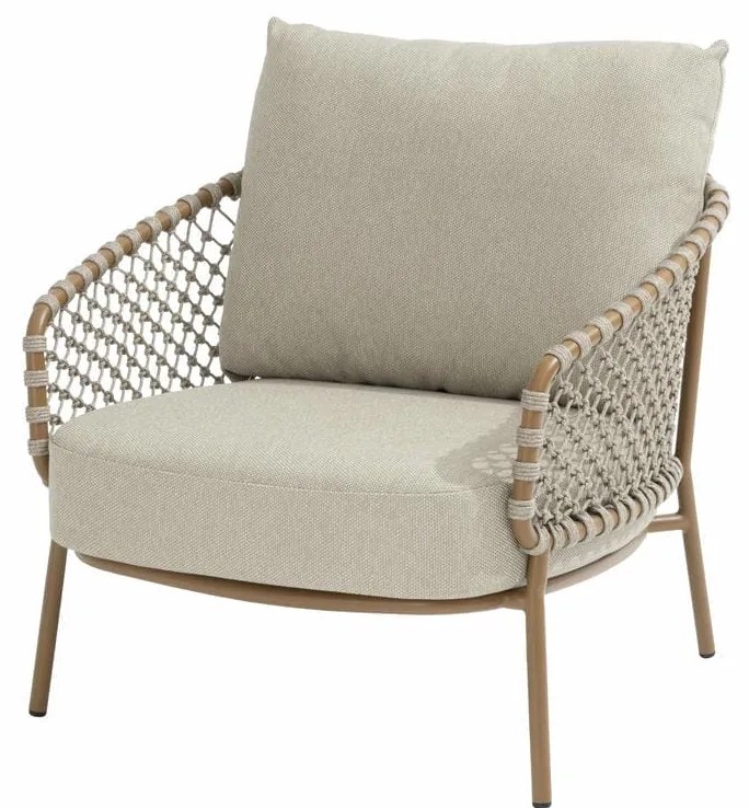 4 Seasons Outdoor Martinique loungestoel amber Loungestoel beige weerbestendig