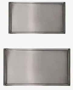 Set Van 2 Decoratieve Trays Van Roestvrij Staal Wimeli Roestvrij Staal - Sklum