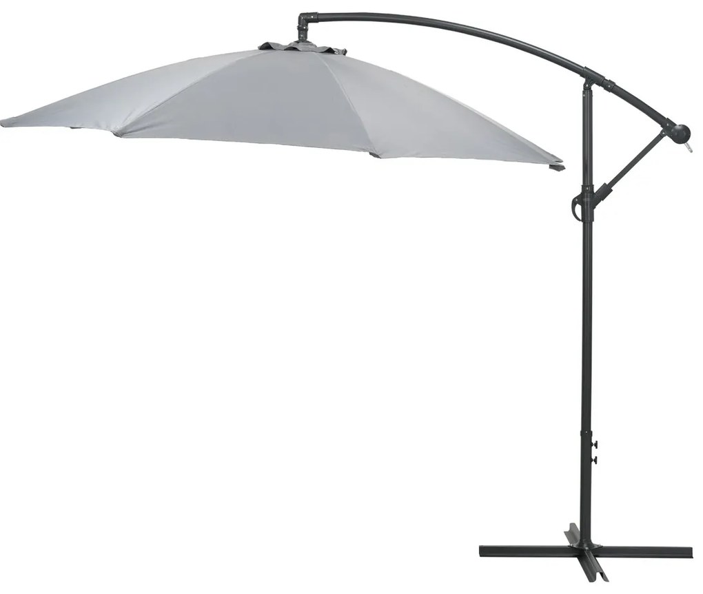 Garden Impressions Athene zweefparasol Ø300 cm - licht grijs