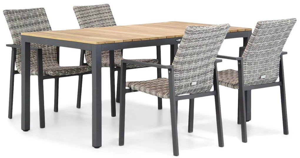 Tuinset 4 personen 160 cm Wicker Grijs Lifestyle Garden Furniture Upton/Mazzarino