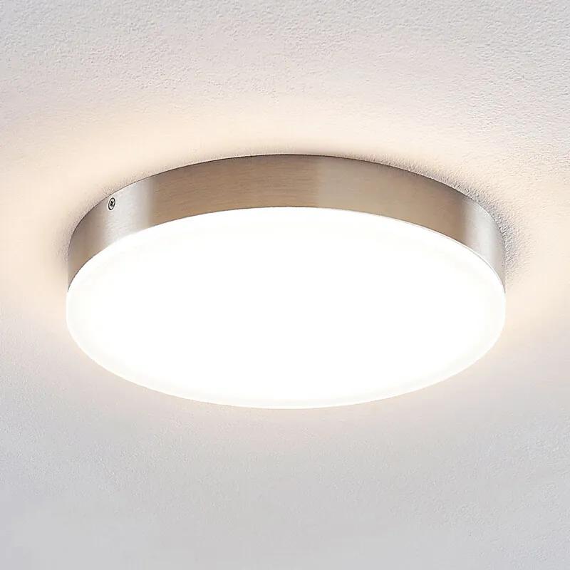 Leonta LED plafondlamp, nikkel, Ø 25 cm - lampen-24