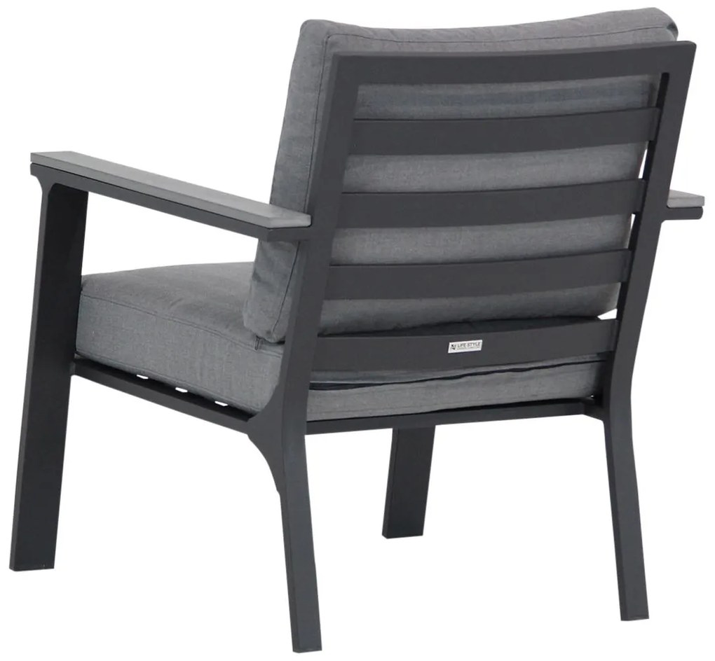 Stoel en Bank Loungeset Aluminium Grijs 7 personen Lifestyle Garden Furniture Palazzo/Seaside