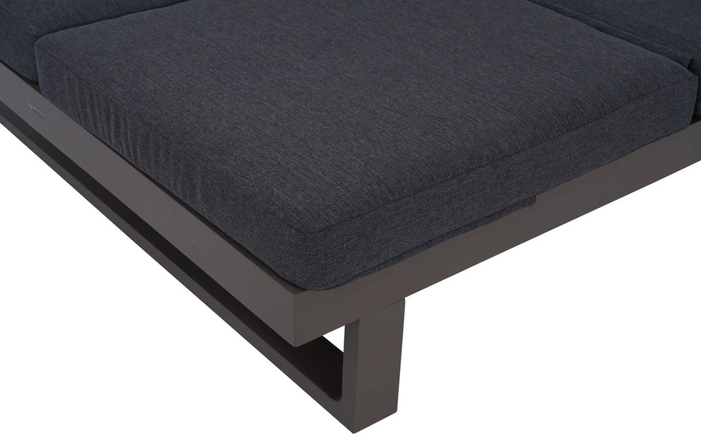 Lifestyle Garden Furniture Massimo Ligbed Met Kussen Antraciet/carbon Aluminium Grijs