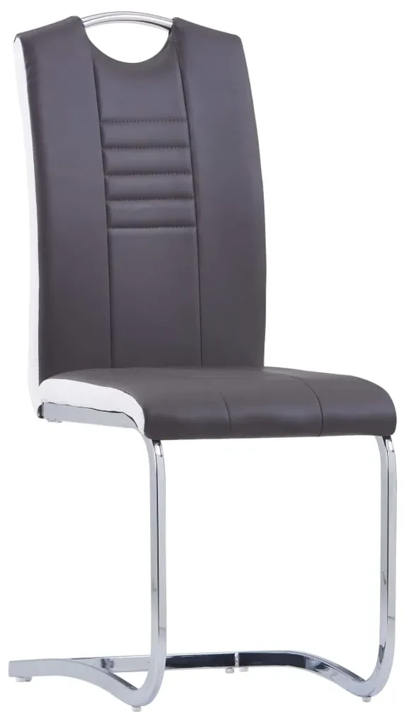 vidaXL Eetkamerstoelen 6 st kunstleer grijs
